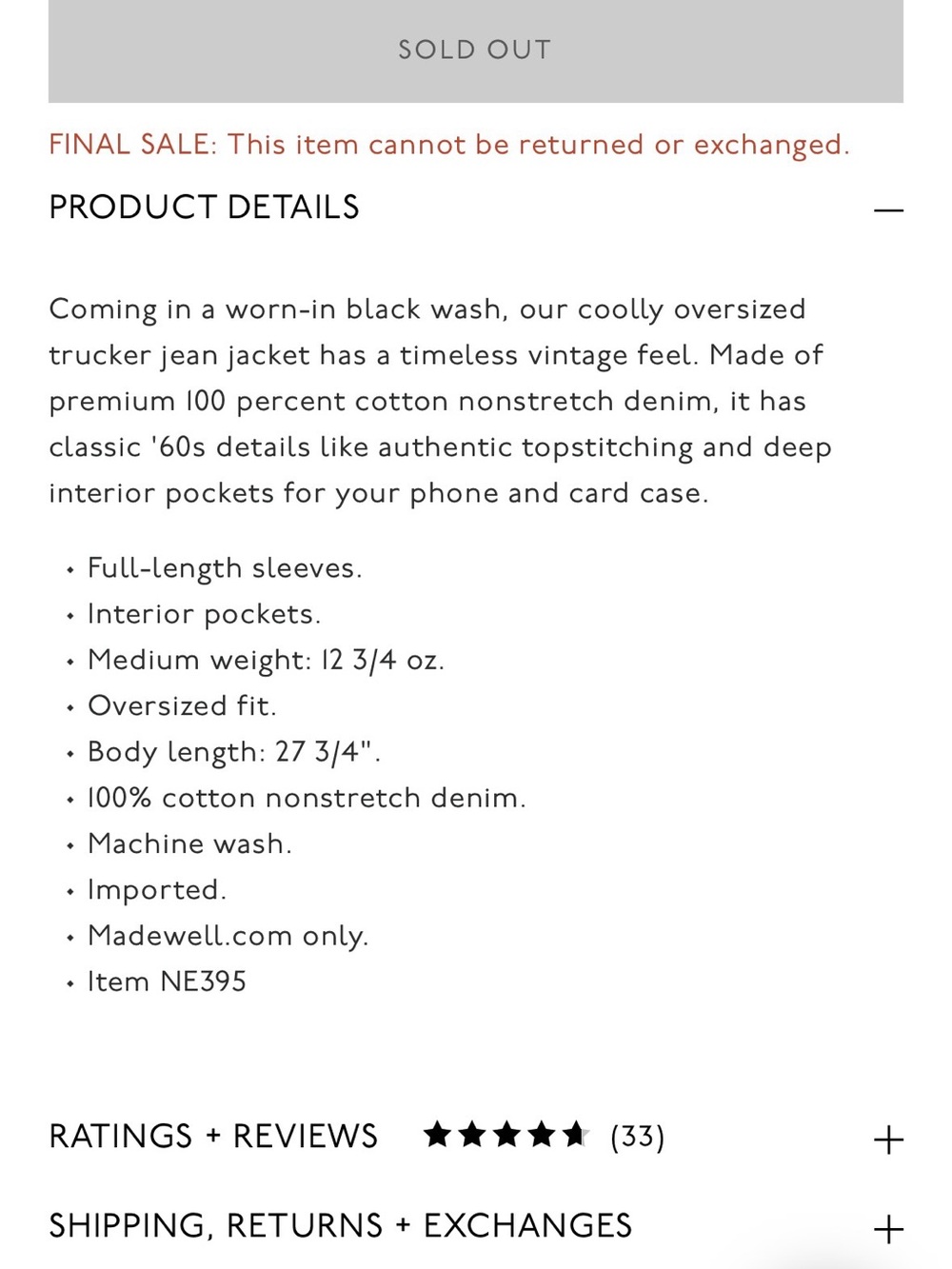 Madewell oversize Denim Trucker Jacket - Picture 2 of 9